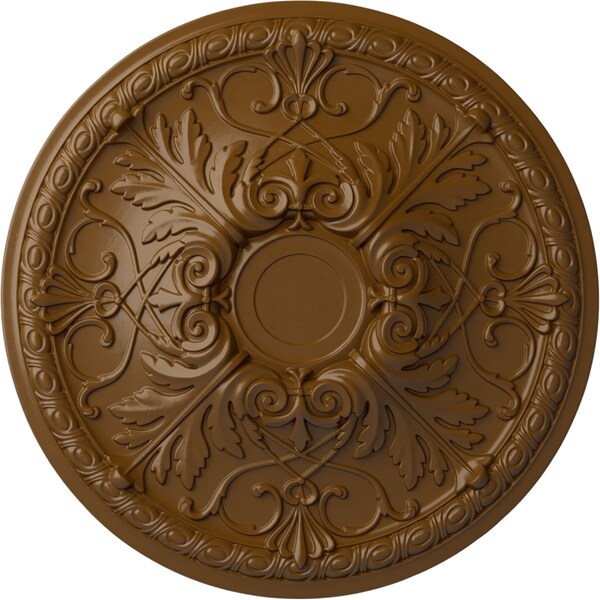 Ekena Millwork Tristan Ceiling Medallion (Fits Canopies up to 5 1/2"), Hand-Painted Smokey Topaz, 26"OD x 3"P CM26TNSTF - main